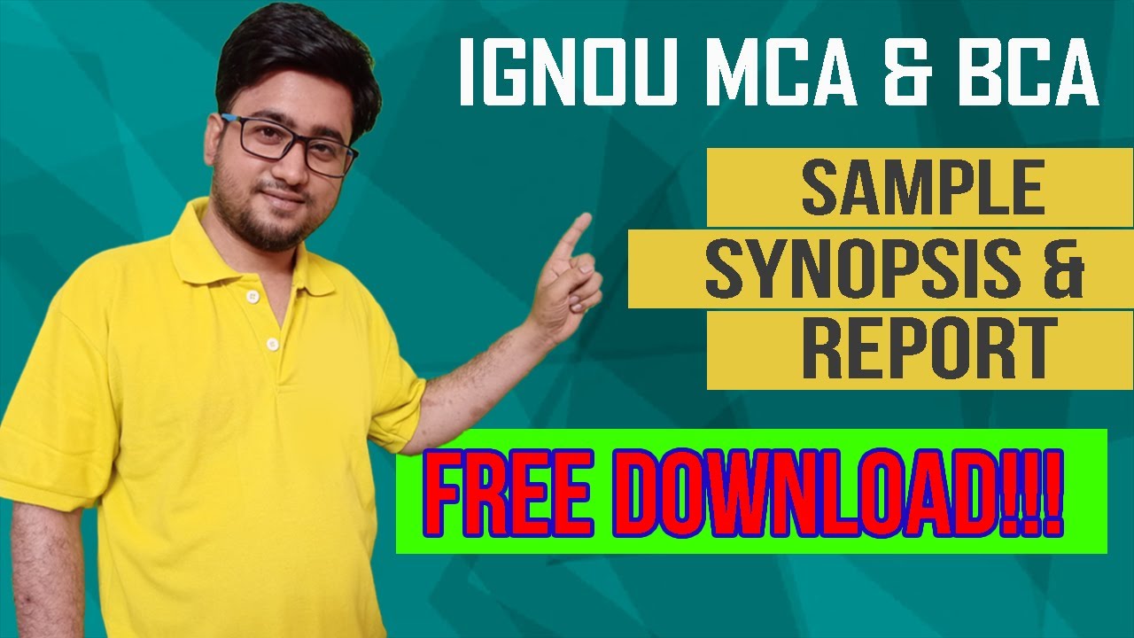 Download Sample Synopsis and Report || IGNOU MCA & BCA || Exam Aasaan Hai
