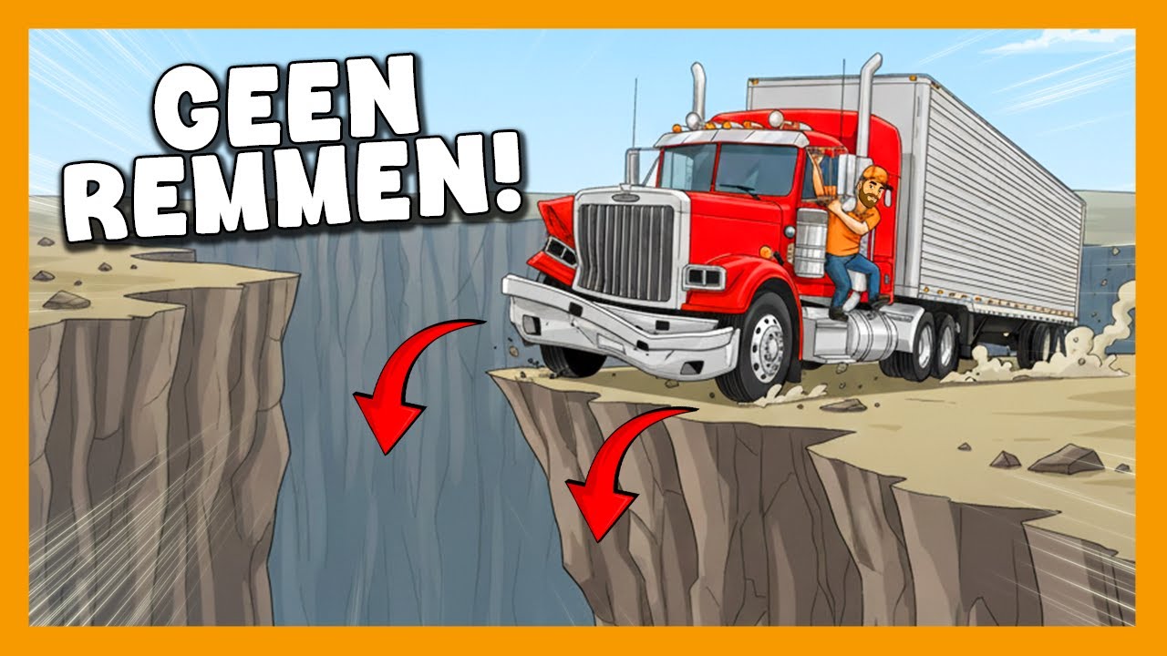 VRACHTWAGEN Stunt! 🤯 Van de Klif Af Crashen!