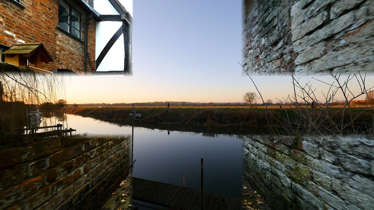 Tewkesbury River Walk, Relaxing Trip along the Riverbank, Medieval Abbey and Water Mill