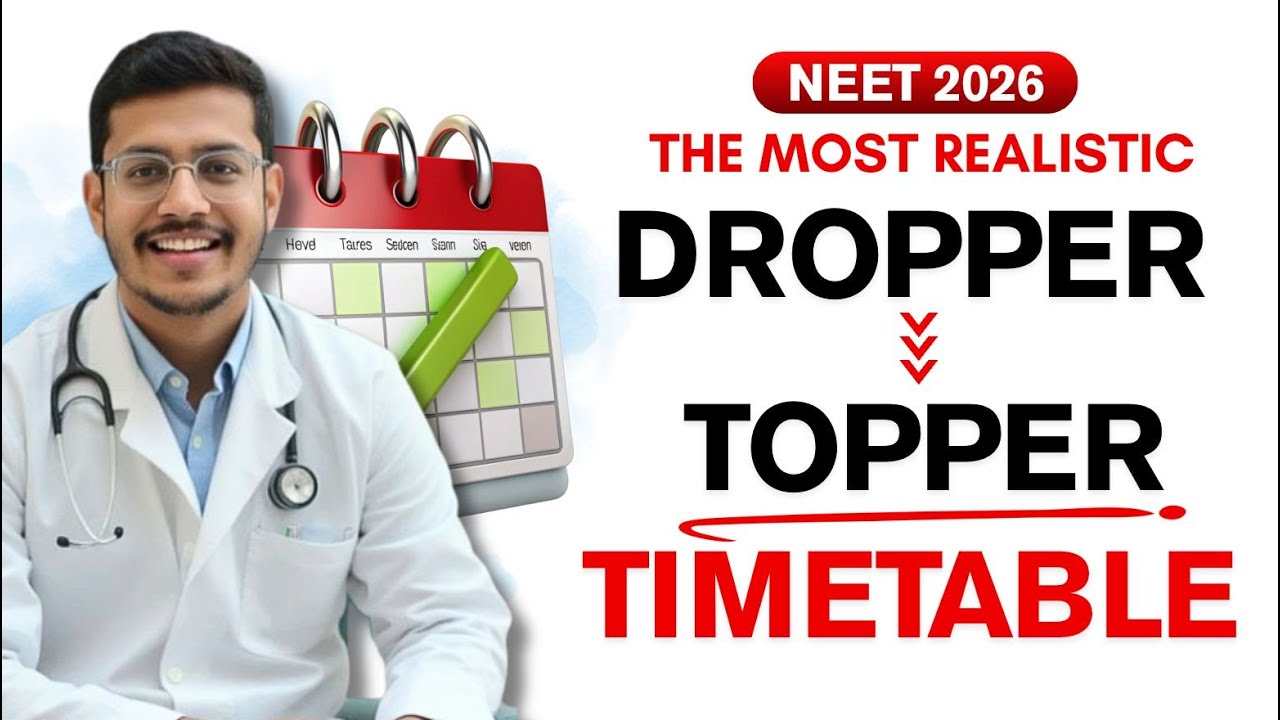 The Ultimate Dropper To Topper Timetable For NEET 2026 | Can You Take This 250 Days Challenge?