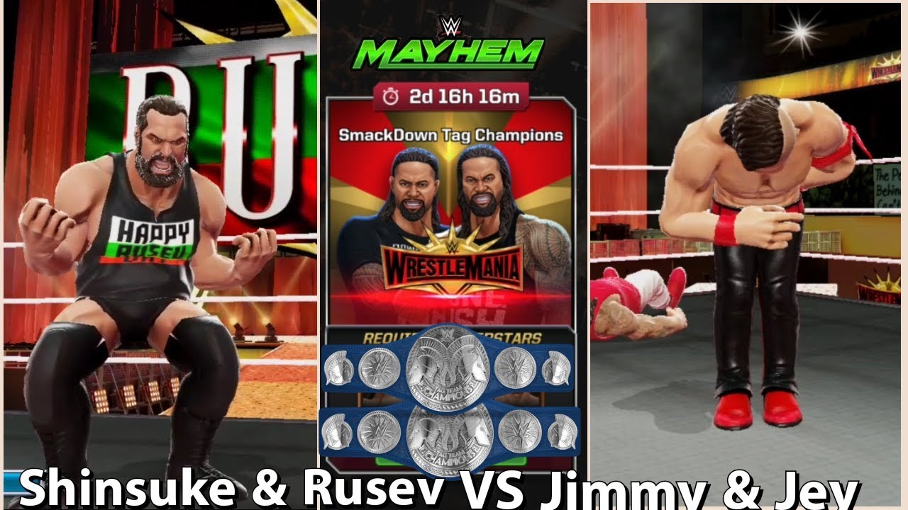 Wrestlemania 35 | Shinsuke & Rusev VS The Usos | WWE MAYHEM