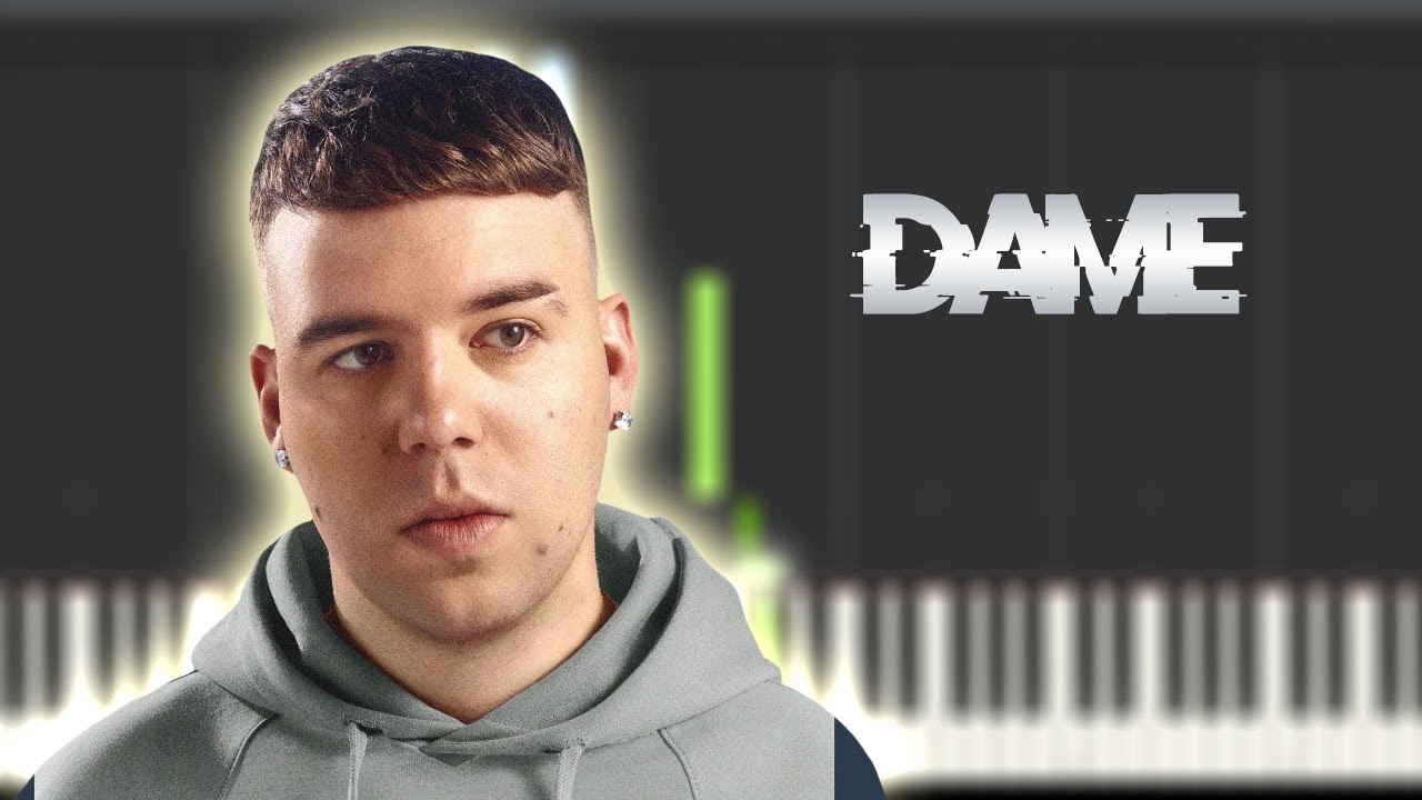 DAME - Quevedo, Omar Montes | Instrumental Piano Tutorial / Partitura / Karaoke / MIDI