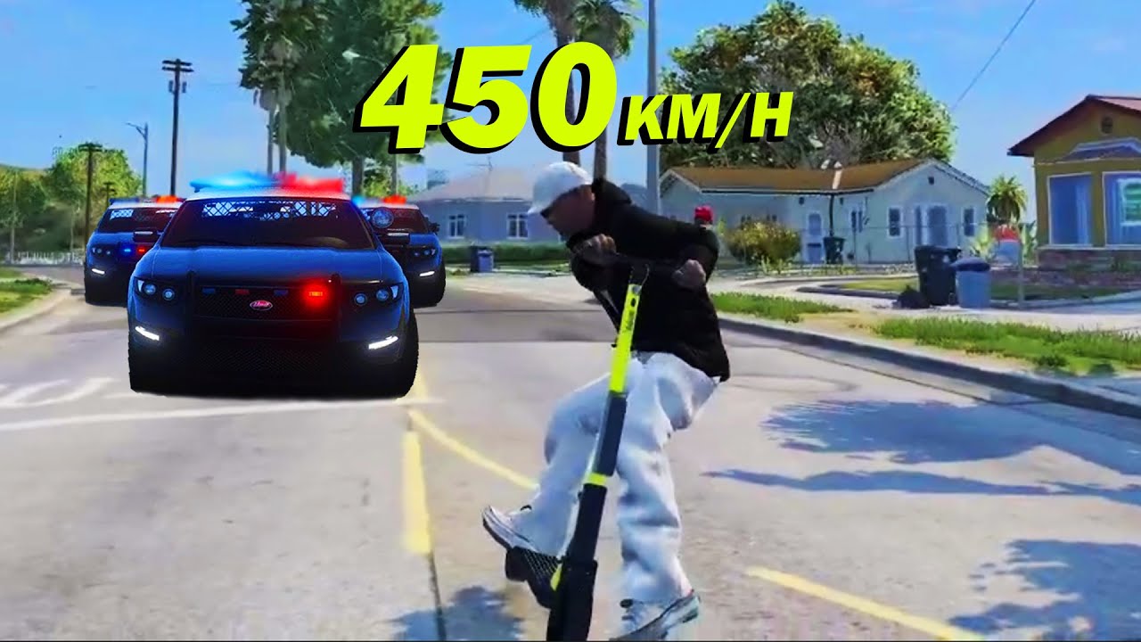 Me PERSIGUE la POLICÍA Por Ir En PATIN ELECTRICO a 450 KM/H Gta Rp