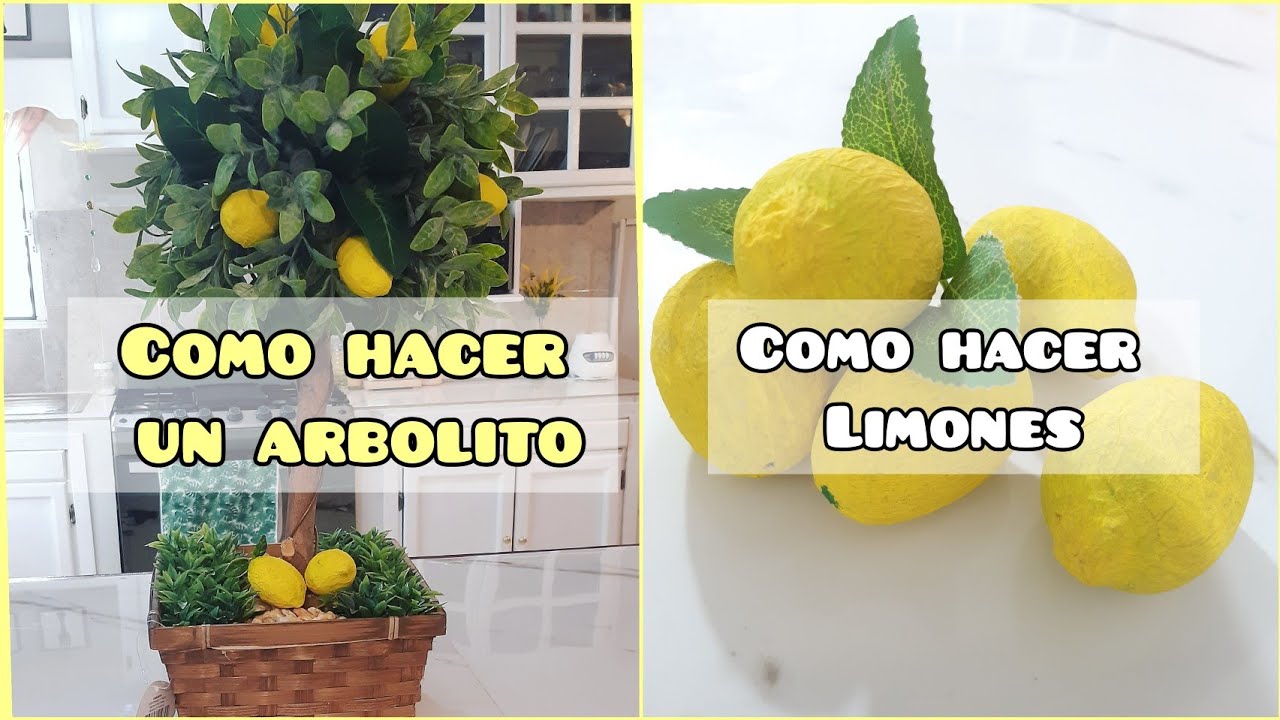 🍋COMO HACER LIMONES🍋||COMO HACER UN ARBOLITO DE LIMONES 🍋🌳|| DECORACIÓN PARA VERANO 🌿