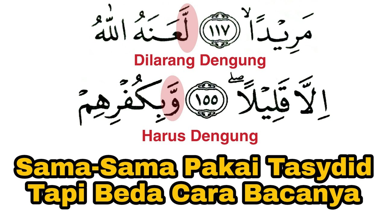 Awas, Ada Tasydid Diawal Ayat, Bisa Dengung & Tidak Dengung | Sama Bertasydid Tapi Beda Cara Bacanya