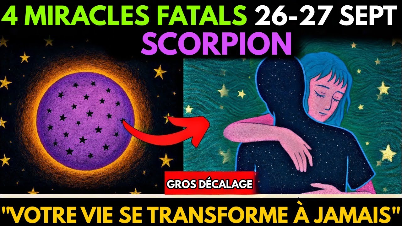 Scorpion ♏ 26-27 septembre 2025&nbsp;: 4 miracles qui transformeront votre vie &agrave; jamais ✨🔮