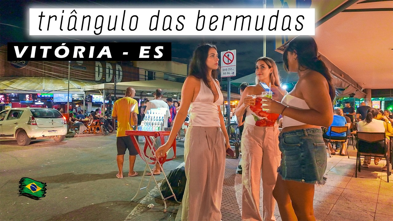 Walking Tri&acirc;ngulo das Bermudas: Nightlife Tour &mdash; Vit&oacute;ria, Esp&iacute;rito Santo 🇧🇷 Brazil 【 4K UHD 】