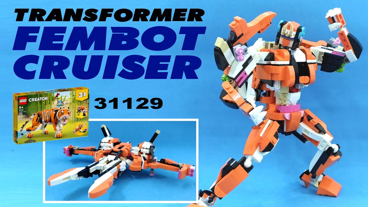 Let's build Transformer Fembot Space Cruiser  from LEGO Creator 31129: Majestic Tiger