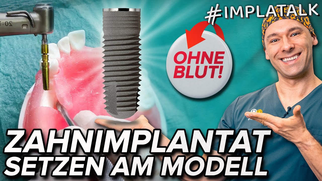 Implantat setzen am Modell - Komplette Implantat OP ohne Blut / Doc Helka erklärt alle Schritte
