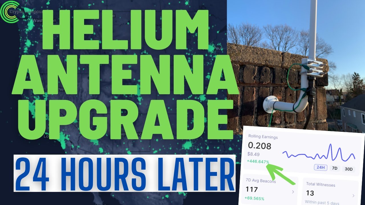 Helium Mining Rewards 24hrs After Antenna Upgrade! Is It Worth It To Upgrade Your Antenna?! $HNT