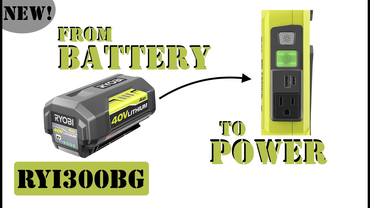 Генератор Ryobi RYi300BG мощностью 300 Вт, 40 В, с питанием от аккумулятора - Распаковка!