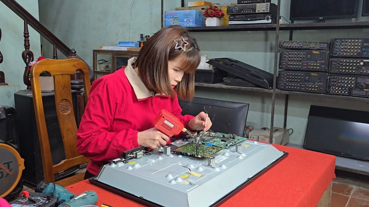 Repairing SAMSUNG UA32H4303 TV with damaged power source / Hải daily life