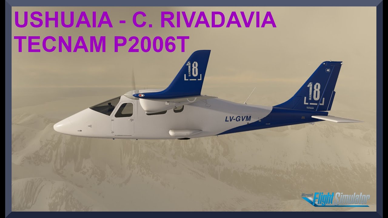 Ushuaia (SAWH) to Comodoro Rivadavia (SAWC) | Tecnam P2006T | MSFS