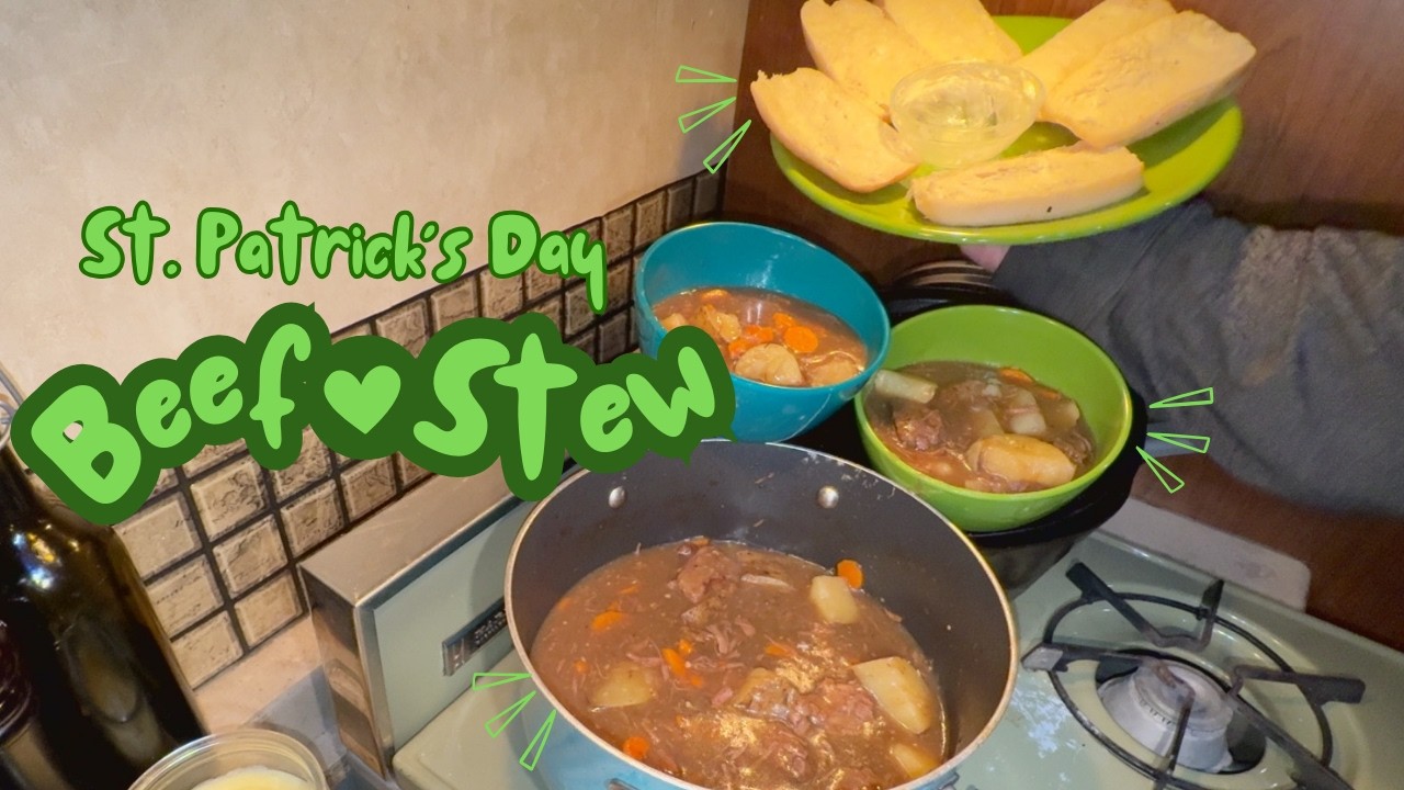 Classic Homemade Beef Stew for St. Patrick's Day | Hearty One-Pot Comfort Food | RV Cooking