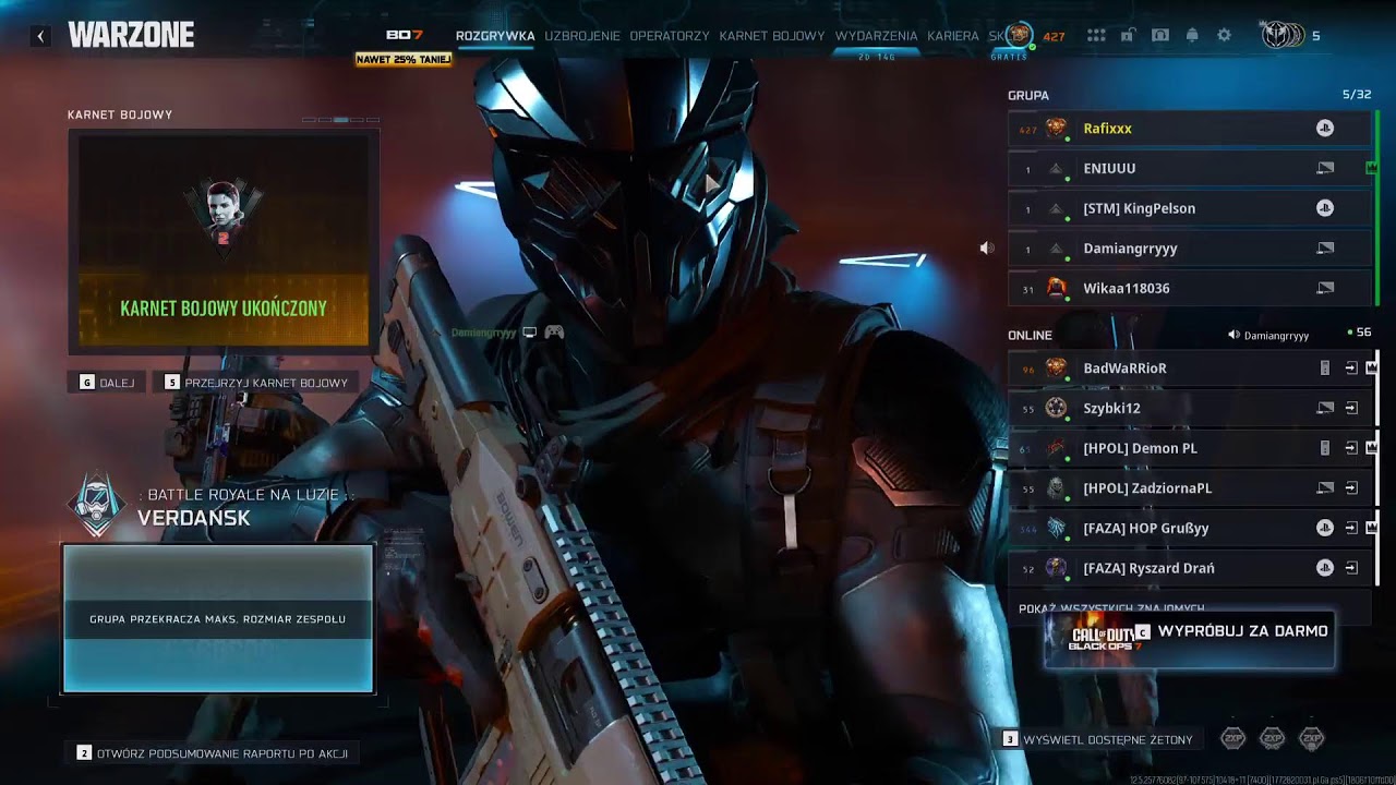 Warzone BO7 amatorska gra