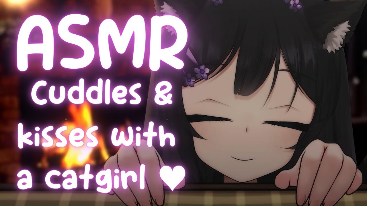 [ASMR] Catgirl gives meows, nya's & kisses &hearts; scratching, tapping, purring & kisses and more!~