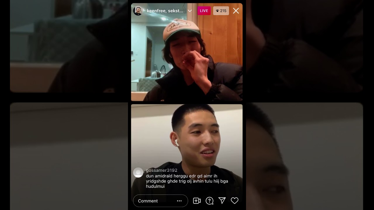 KeenFree (A.K.A ArmanBakhytByek) & Sekstsagaanbogd Instagram Live 21.6.2
