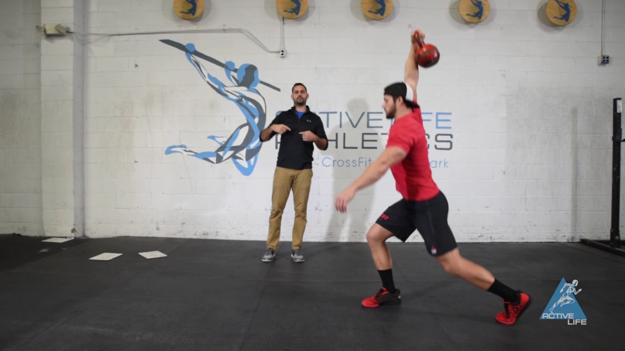 Performance Care - One Arm Overhead Walking Lunge - Movement Demo
