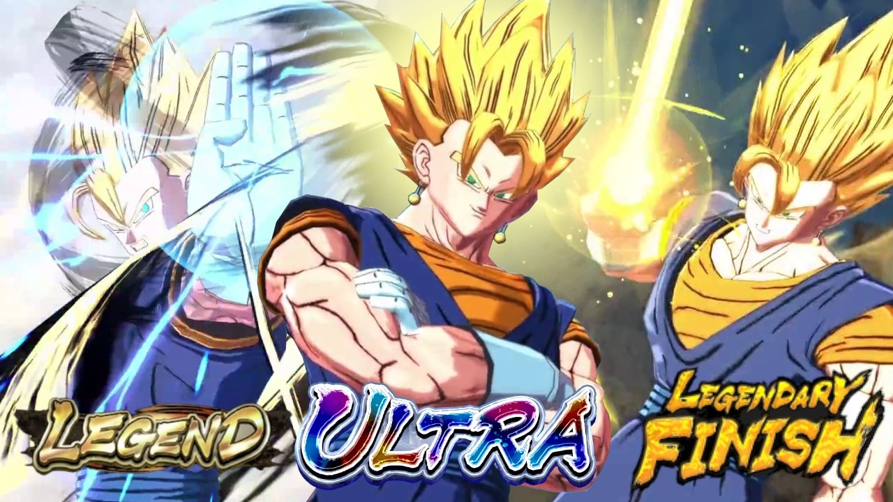 FIZ UM TIME SÓ DE SUPER VEGETTO NO DRAGON BALL LEGENDS (quantas surras levei?)