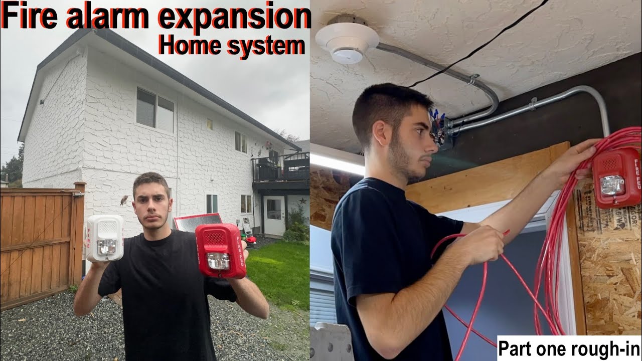 Home fire alarm system expansion adding alarms in every bedroom rough in