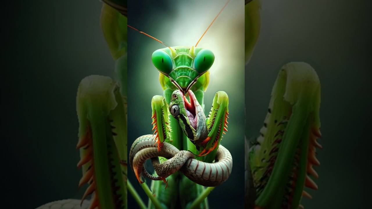 Praying Mantis vs Insects vs Animals | Spider, Rat, Snake