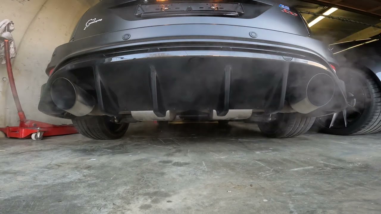 Ford focus mk2 rs 500 / milltek sport exhaust / De-Cat / COLD start sound + revs