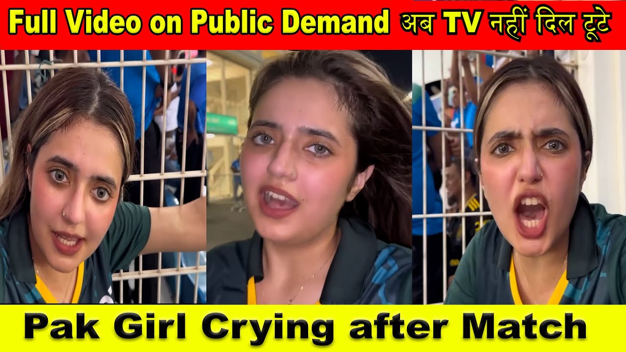Pak Girls Crying 😭 in dubai stadium ind vs pak | Pakistani peoples reaction After and before match