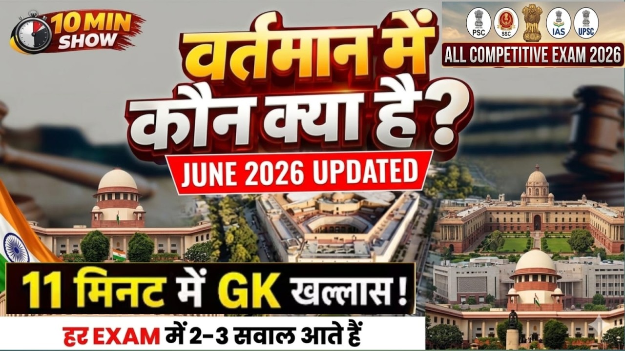 वर्तमान में कौन क्या है 2026 | vartman kon kya hai 2026 | wartman Current Affairs Niyuktiya 10Minute