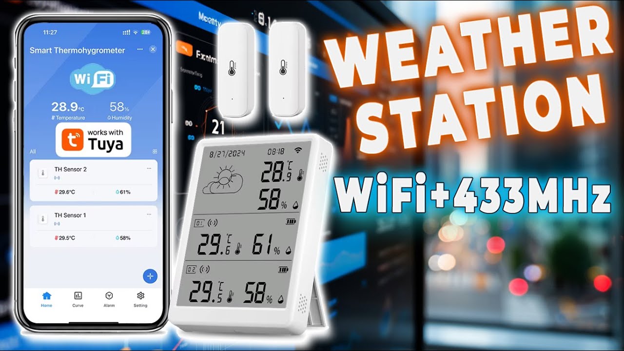 Умная Wi-Fi метеостанция Tuya до 10 датчиков! Обзор,  настройка, тесты и автоматизации