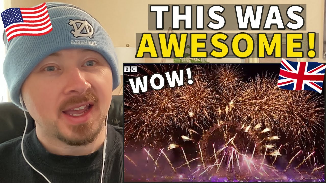 American Reacts to London Fireworks 2023 - Happy New Year Live Show
