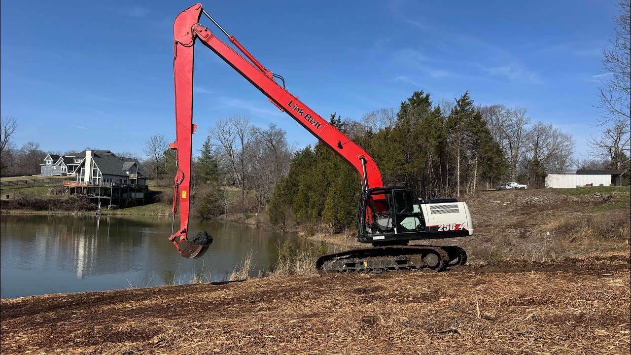 Dredging a pond pov with 60ft long reach 