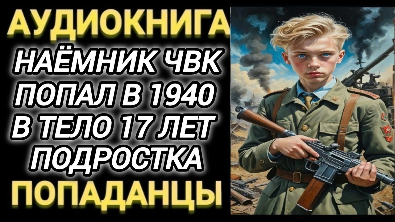 Аудиокнига ПОПАДАНЦЫ В ПРОШЛОЕ: НАЁМНИК ЧВК ПОПАЛ В 1940 ГОД В ТЕЛО 17 ЛЕТНЕГО ПОДРОСТКА