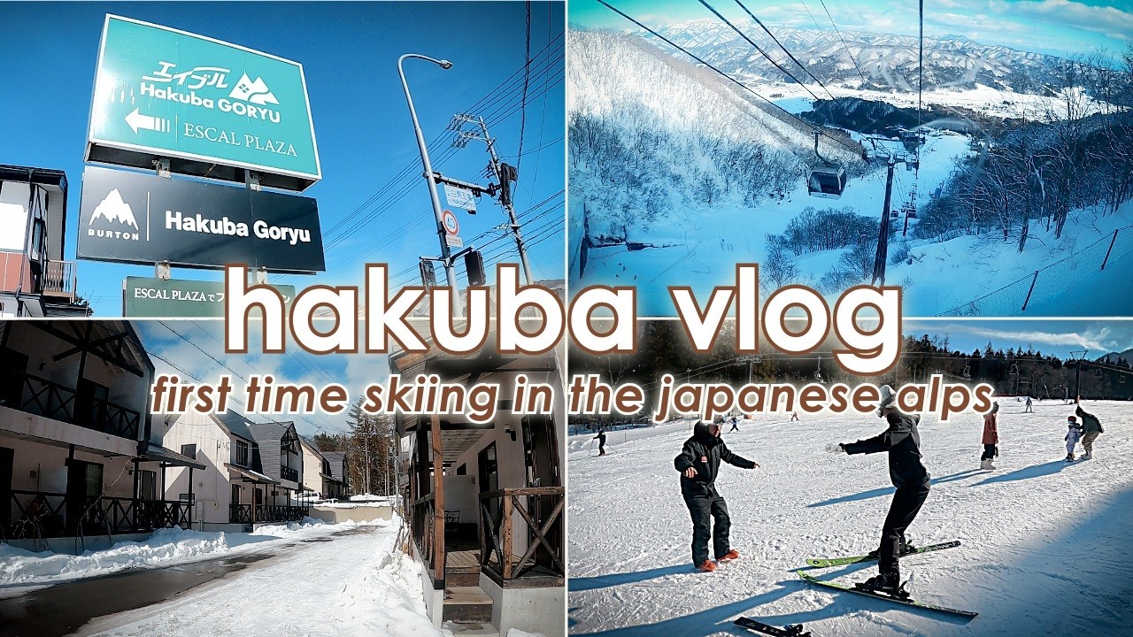 HAKUBA VLOG | First Time Skiing at Hakuba Goryu & Escal Plaza | Snowy Winter in the Japanese Alps