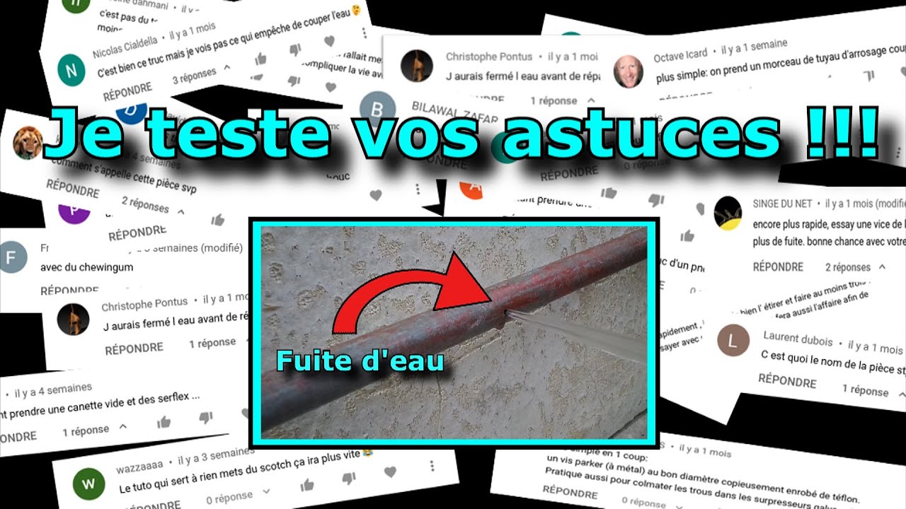 15 Astuces pour réparer une fuite d'eau
