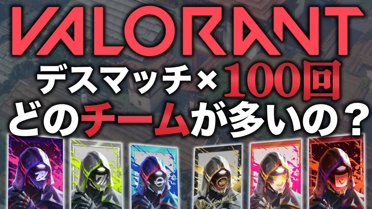 デスマッチ100回・1100人に会ったらどのチームバナーが1番多いのか検証！！！！【VALORANT/ナユタナユ】