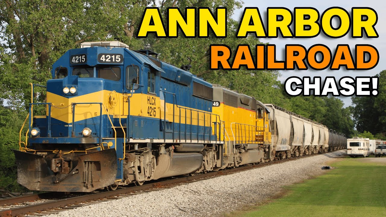 The Ann Arbor Shortline Railroad Chase From Toledo!
