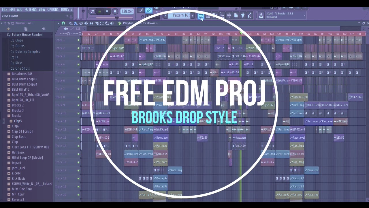 FL Studio 2017 - Full EDM Track FLP - Brooks Drop Style