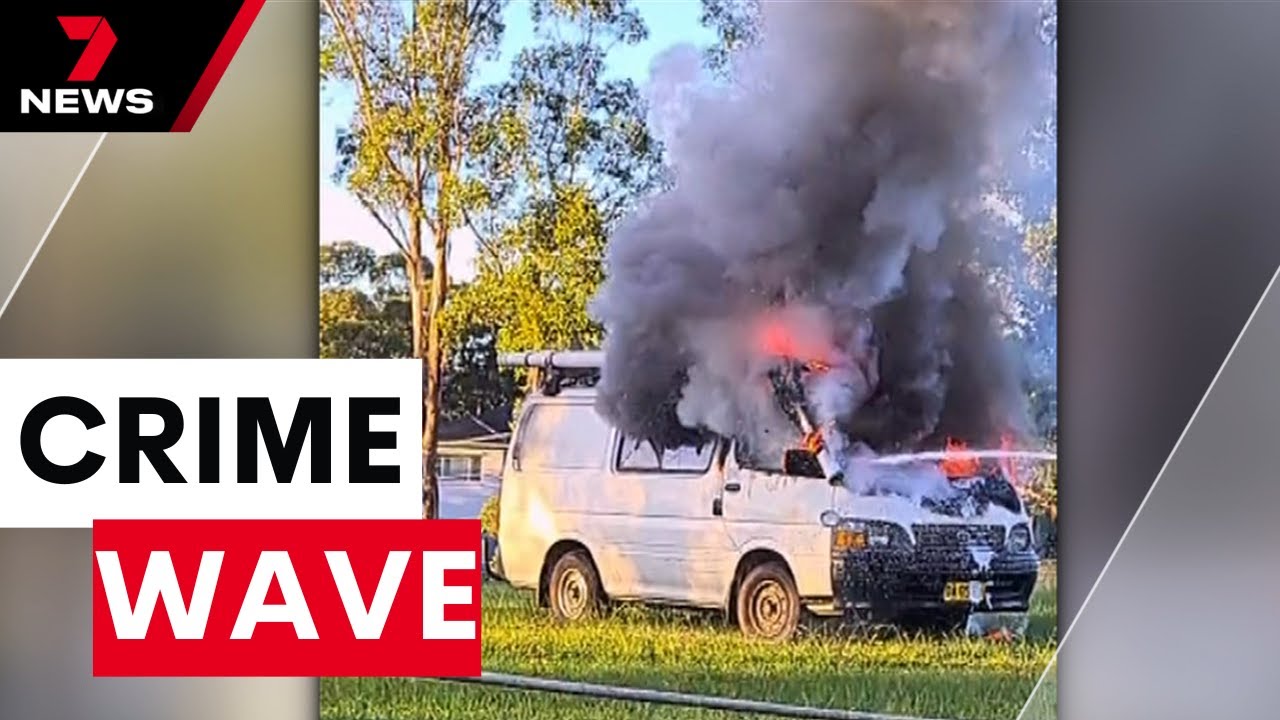 Criminals steal and torch cars in Sydney’s west, leaving residents terrified | 7NEWS