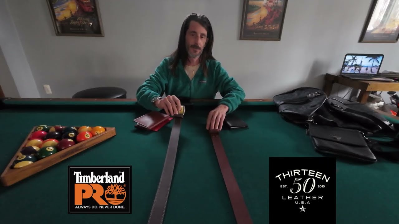 Thirteen50 Leather and Timberland Pro belt and travel wallet review  4K