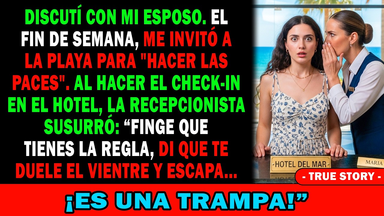 Para 'Reconciliarnos'❤️‍🩹Mi Esposo Me Llevó A La Playa🏖️ Al Llegar😱 La Recepcionista Susurró: 