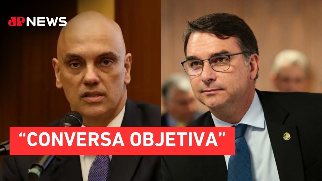 Flávio Bolsonaro se reúne com Moraes e reforça pedido de prisão domiciliar para o pai