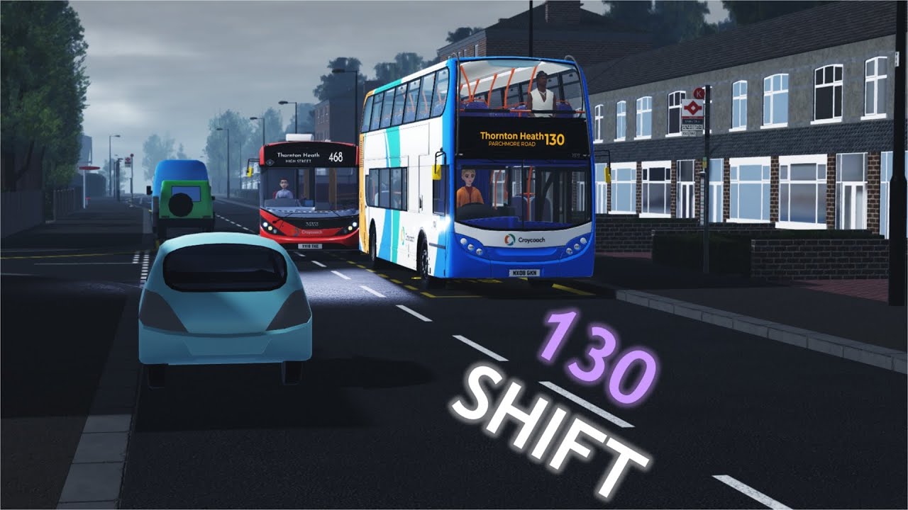 130 Shift Timelapse | Enviro 400 Local | Roblox Croydon Bus Simulator (Sim Servers)