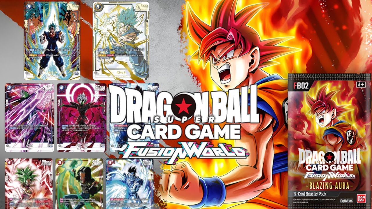 INSANE PULLS!!! MY FIRST EVER BOOSTER BOX!!! GAMBLING!!! DBSCG Fusion World Blazing Aura Pulls