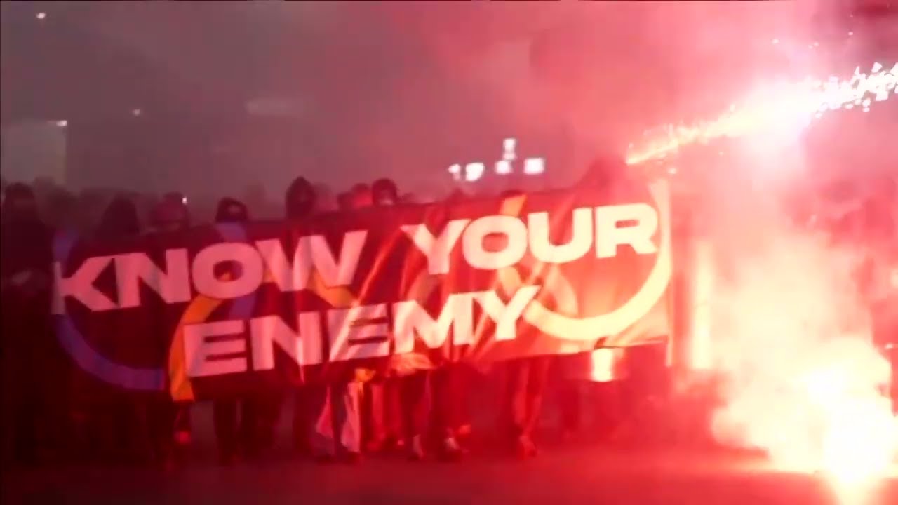 Sparks fly as Milan police push back against protesters