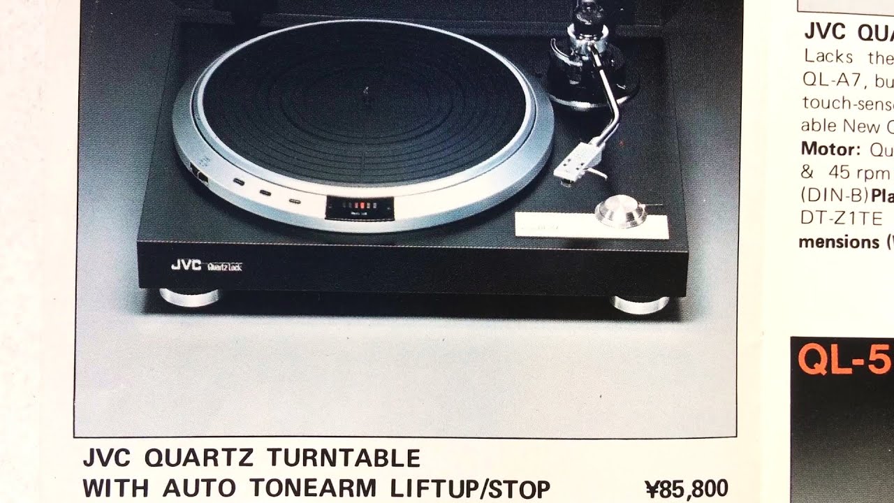 Catalog JVC Turntables Prices written in English