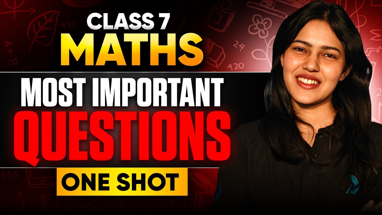 Class 7 Maths | 🔴Live One Shot: Most Important Questions | Pinky Ma’am | Infinity Learn