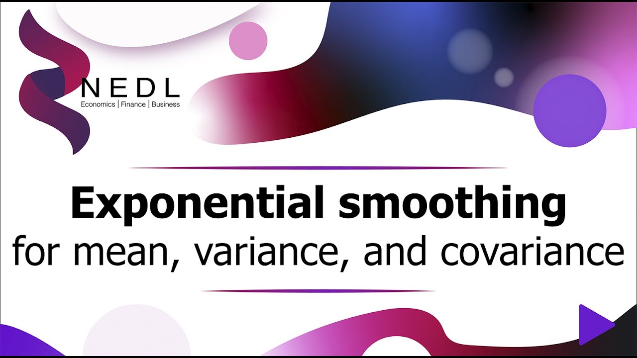 Exponential smoothing for mean, variance, and covariance (Excel)