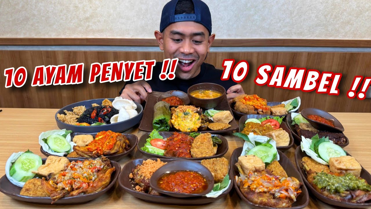 BUKA PUASA MAKAN 10 AYAM PENYET + 10 SAMBEL!