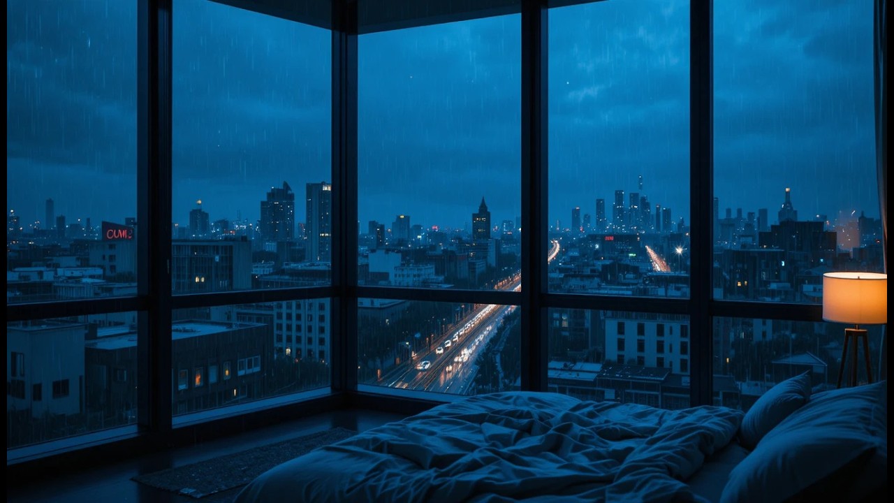 Heavy Rain Sounds to Beat Insomnia | Thunderstorm for Deep Sleep & Relax