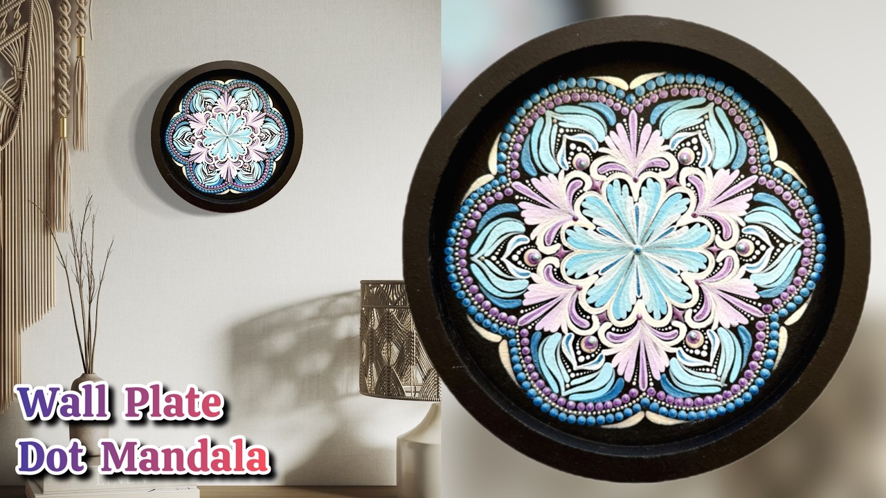 Create AMAZING Pastel Colour Dot Mandala Art On Wall Plates!